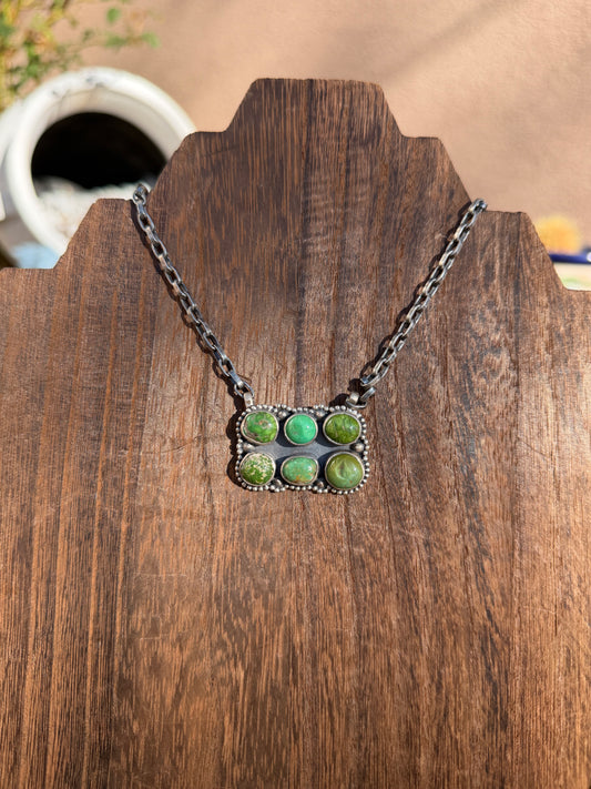 Pixie Turquoise bar necklace 22.5"