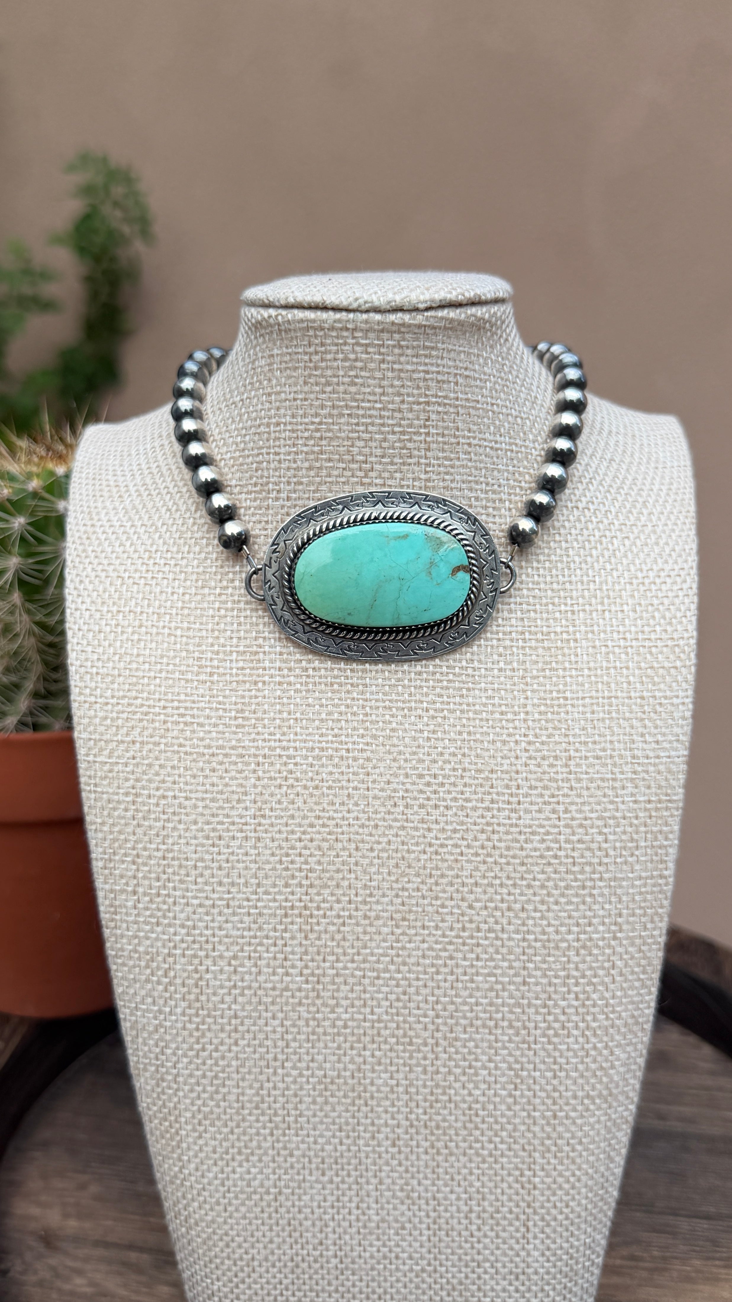 Jeff Largo Turquoise choker