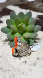 Gilbert Nez Orange Spiny Ring, Size7