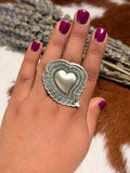 Leander Tahe Silver Heart Ring