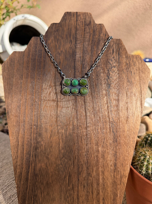 Pixie Turquoise bar necklace 22.5"