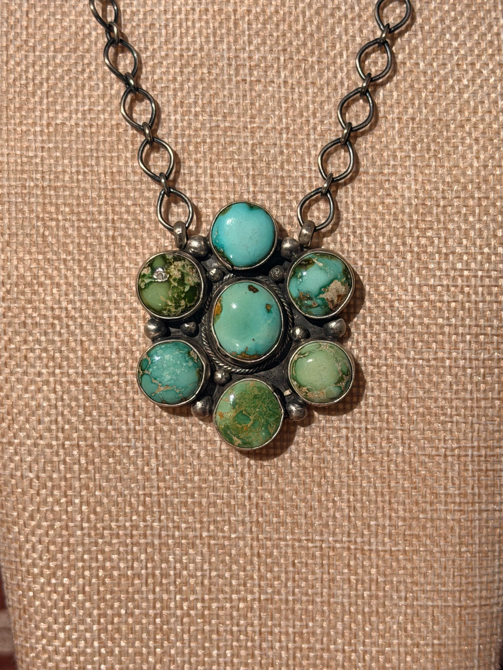 Travis J. Sonoran Gold Cluster Bar Necklace