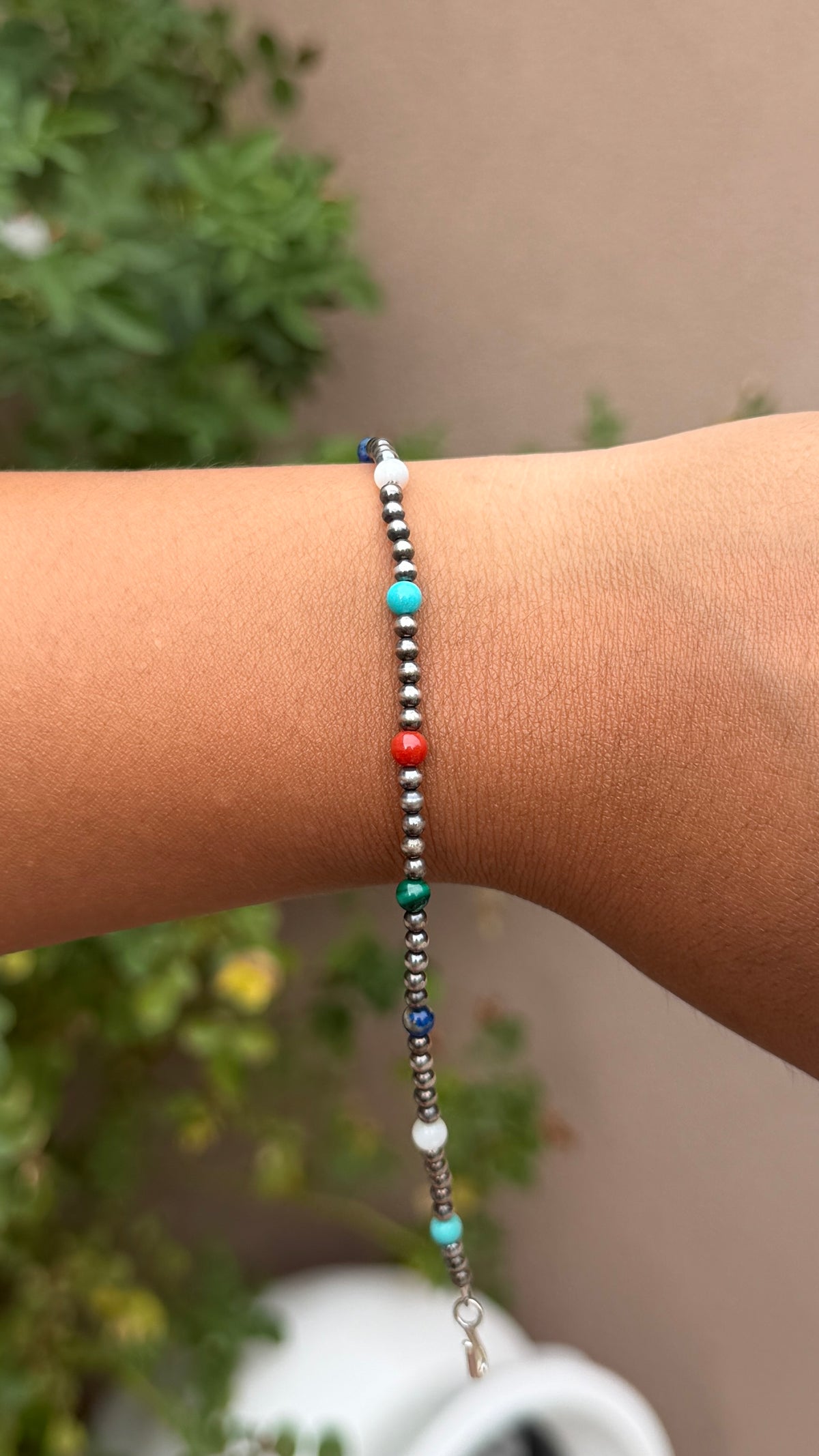 Grandma Cactus pearl & multi bracelet