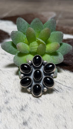 Bonnie Benally Black Onyx Ring, Size 7