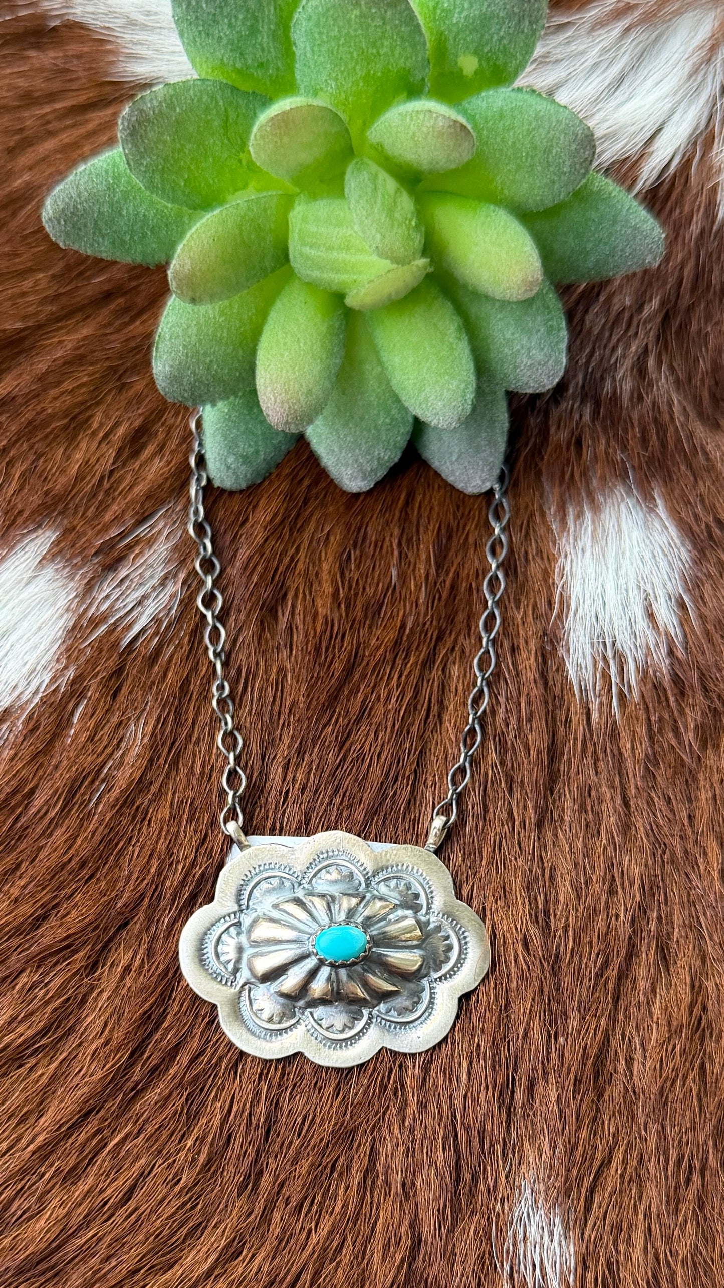 Lavina Bennaly concho necklace