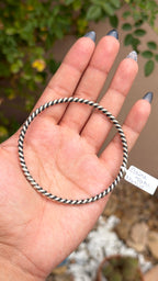 Elaine Tahe Silver Twisted bangle