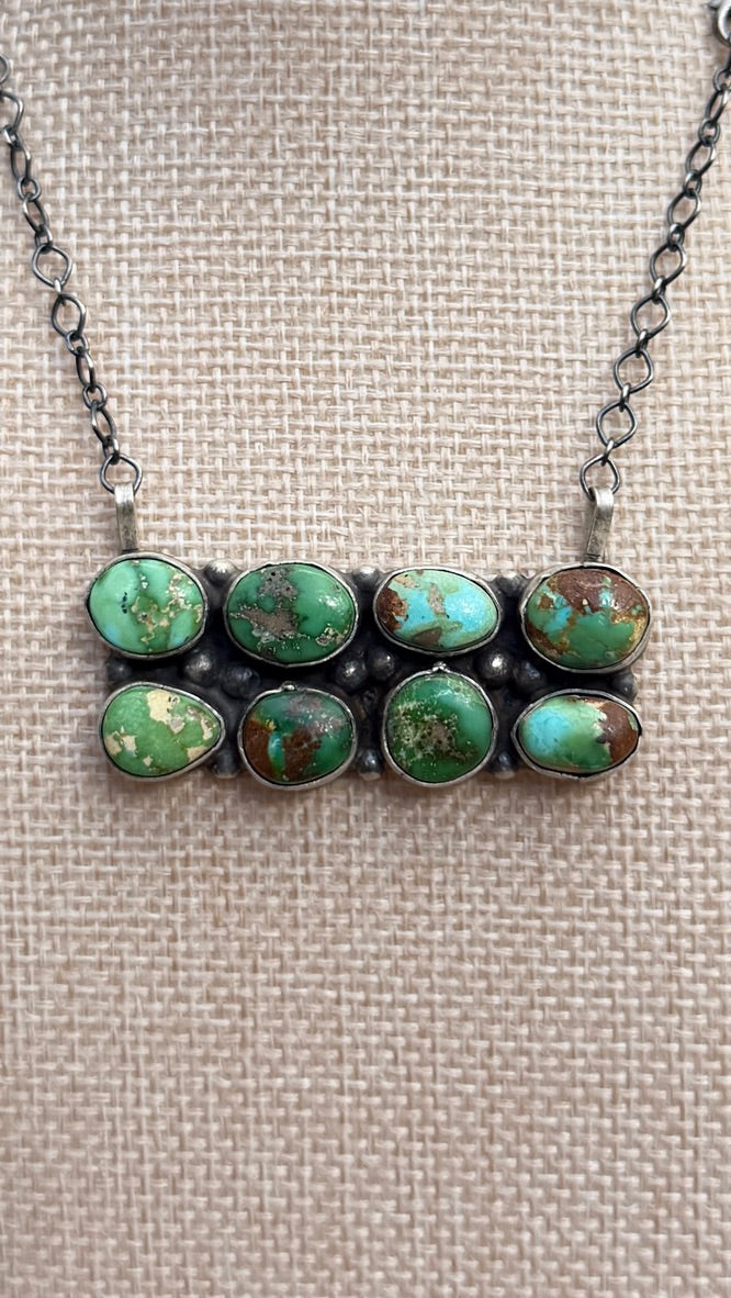 "A.D" 8 Stone Bar Necklace