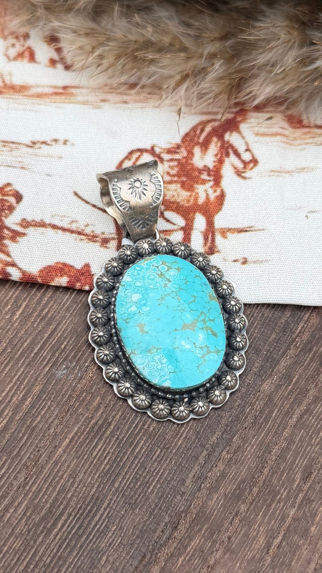 Turquoise Concho Pendant