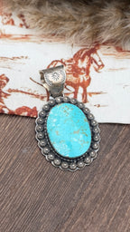 Turquoise Concho Pendant