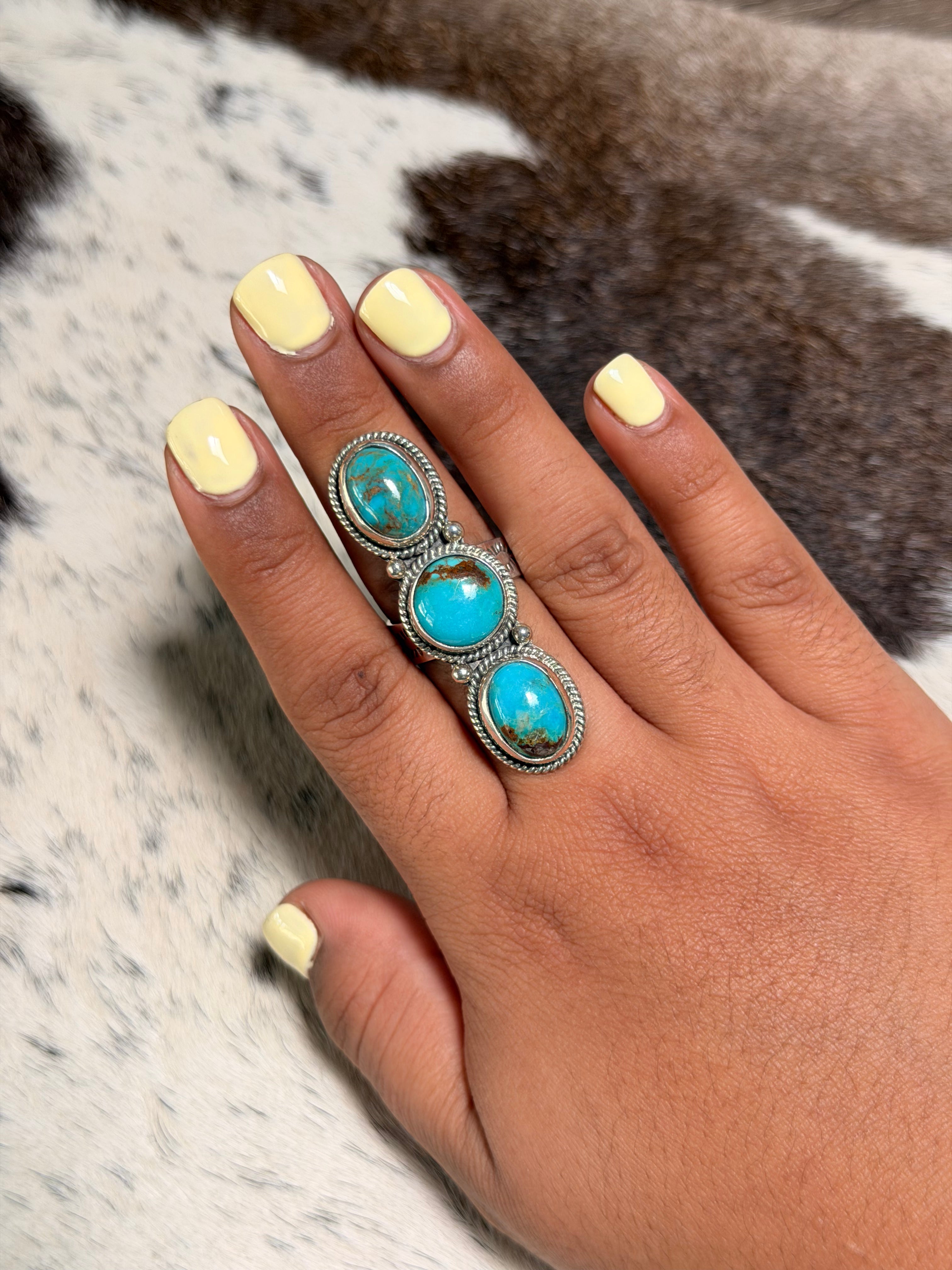 Kingman Turquoise Crawler Ring