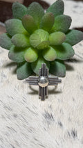 Raymond Coriz Silver Zia Ring, Size 7