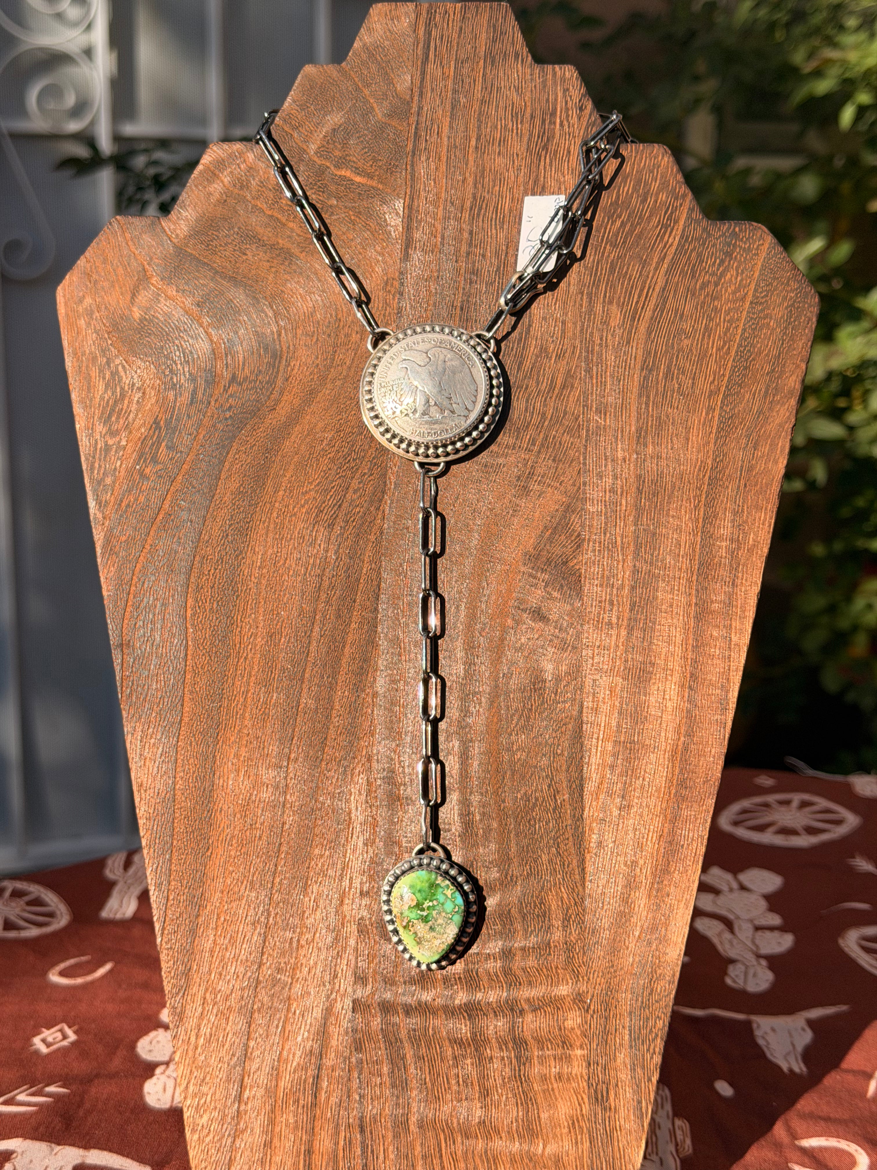 Gilbert Nez Half Dollar Coin Lariat