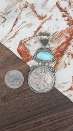 Dry Creek & Liberty coin pendant