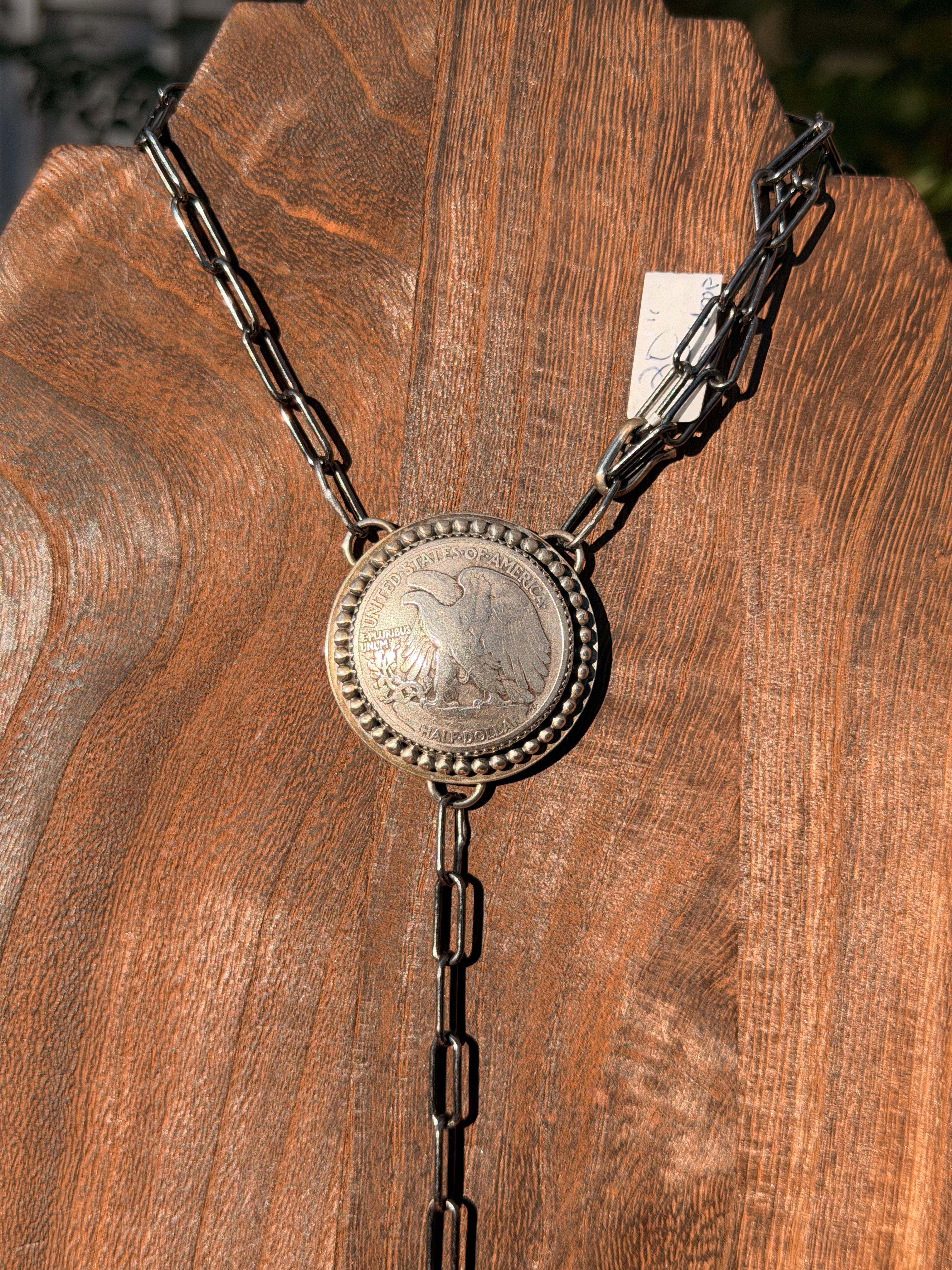 Gilbert Nez Half Dollar Coin Lariat