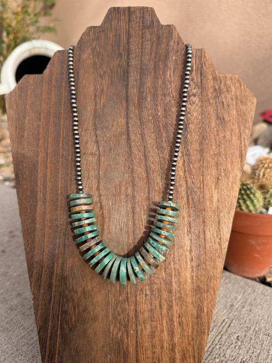 Chimney Butte pearls & turquoise 20"