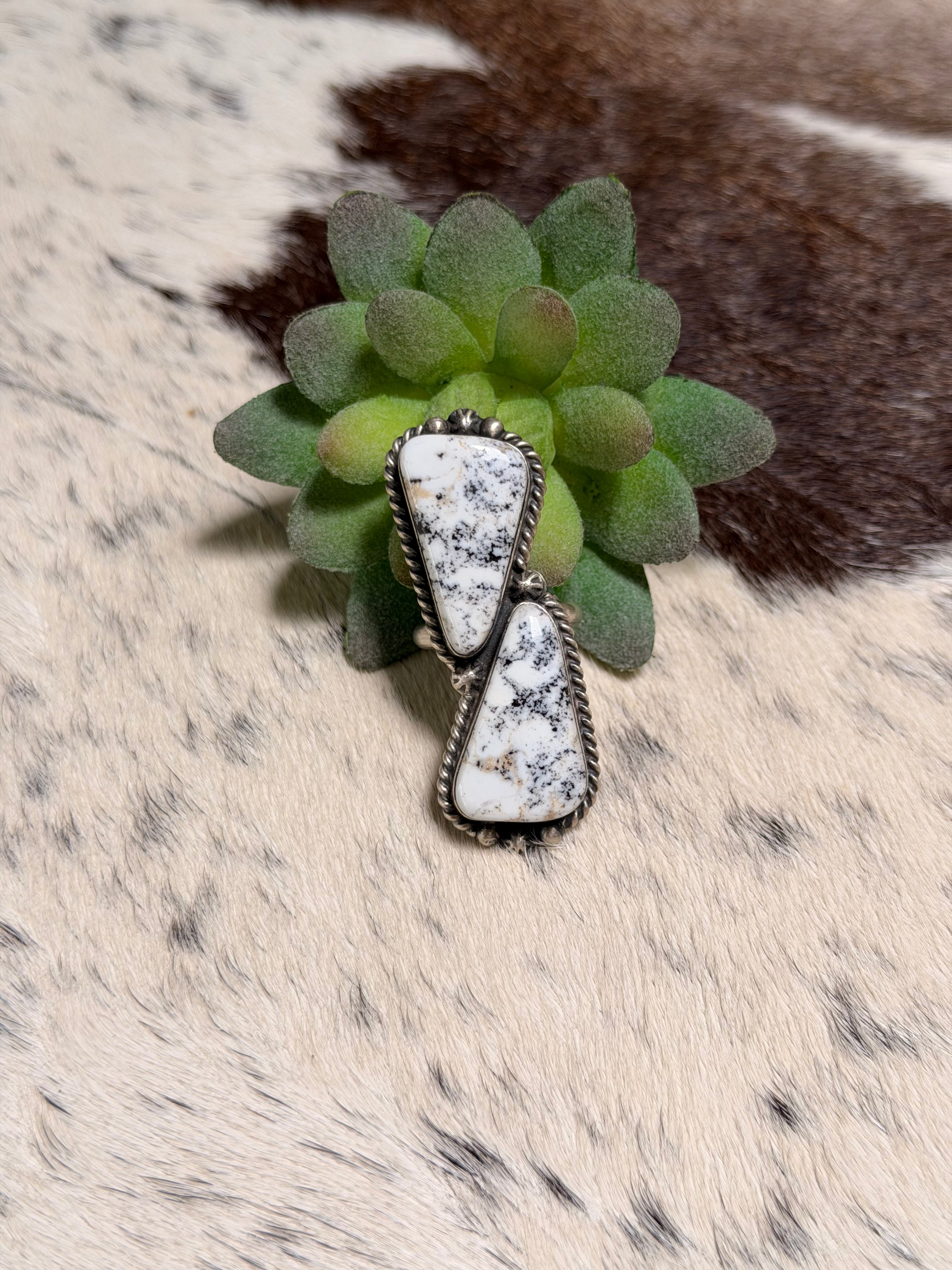 Eugene Belone White Buffalo Ring