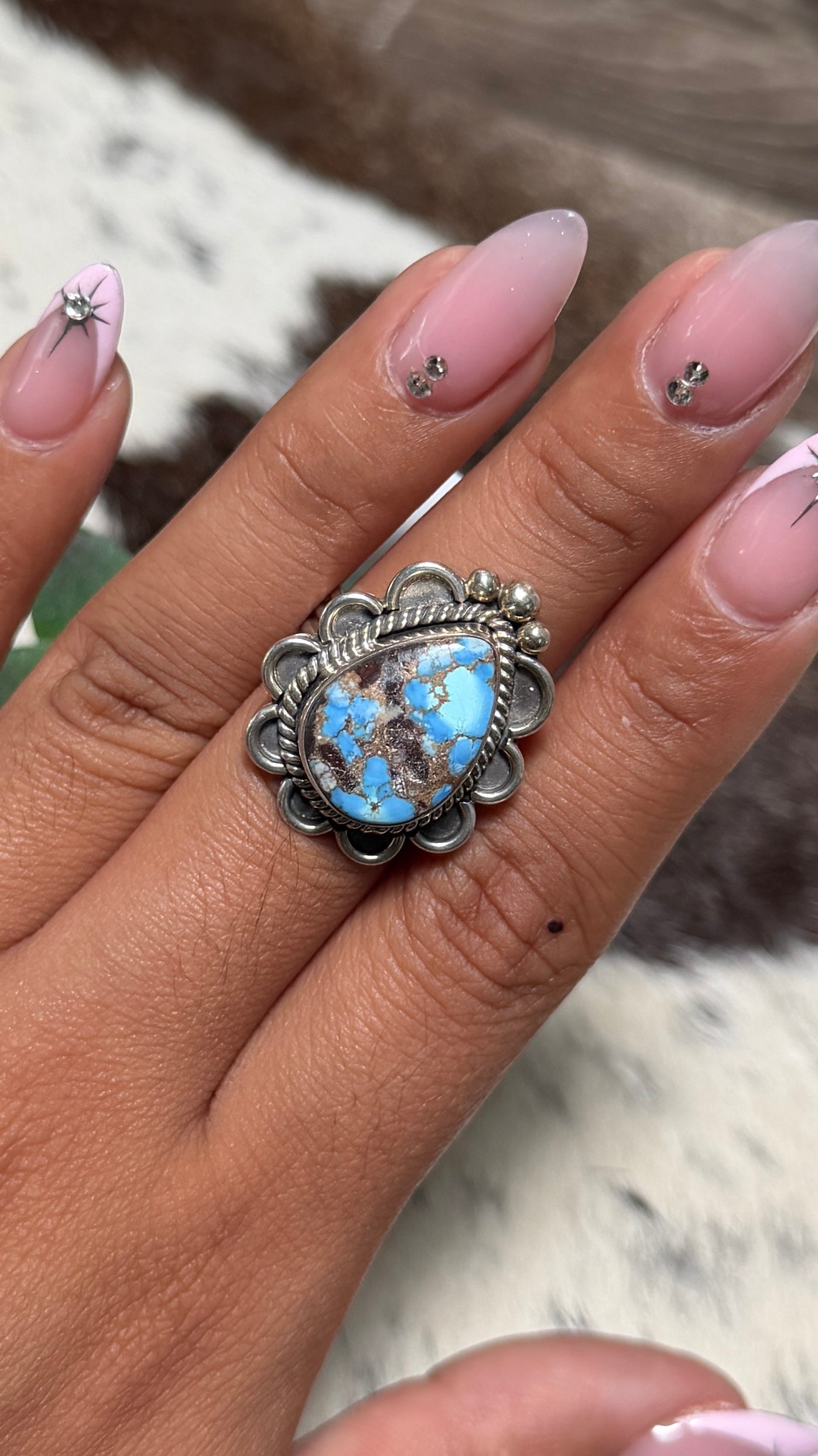 Golden Hills Tear Drop Ring, Size 7