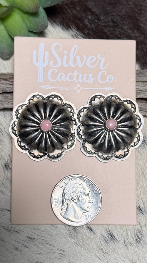 B Shorty pink conch concho studs