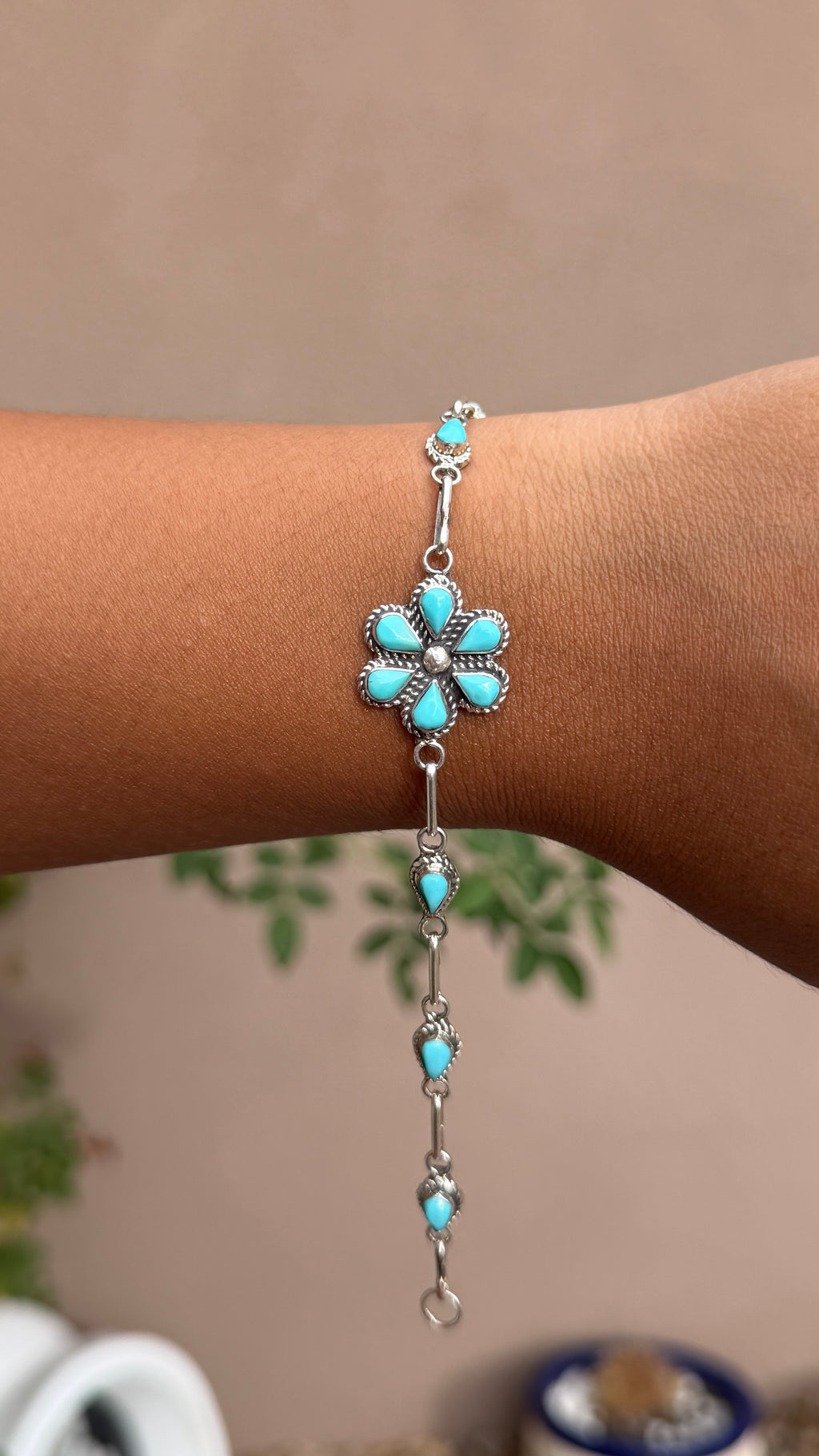 Gina Dosedo Zuni flower bracelet