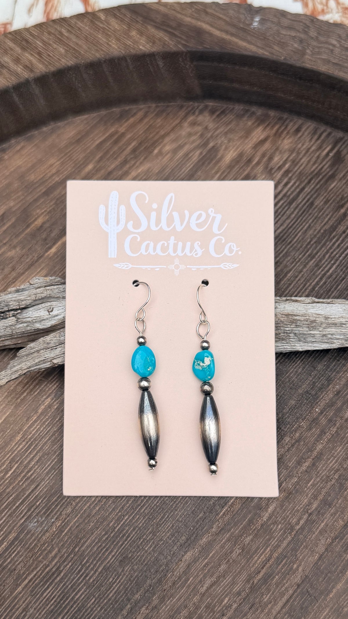 Grandma Cactus Sleeping beauty & Torpedo earrings