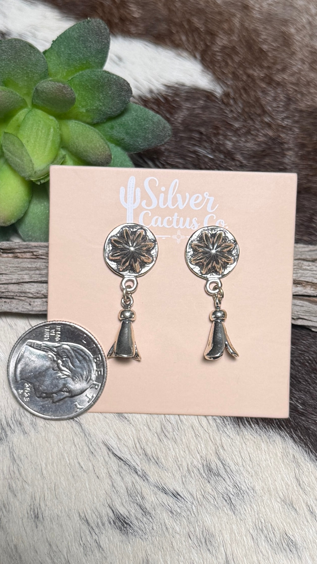 Native made blossom earrings