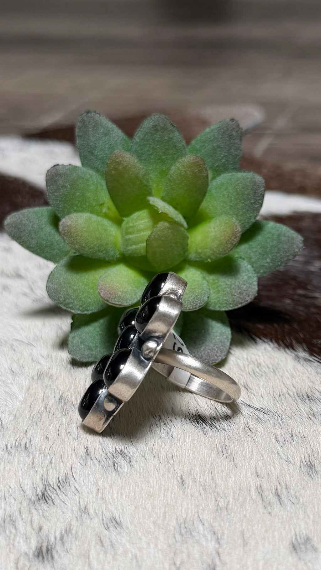 Bonnie Benally Black Onyx Ring, Size 7