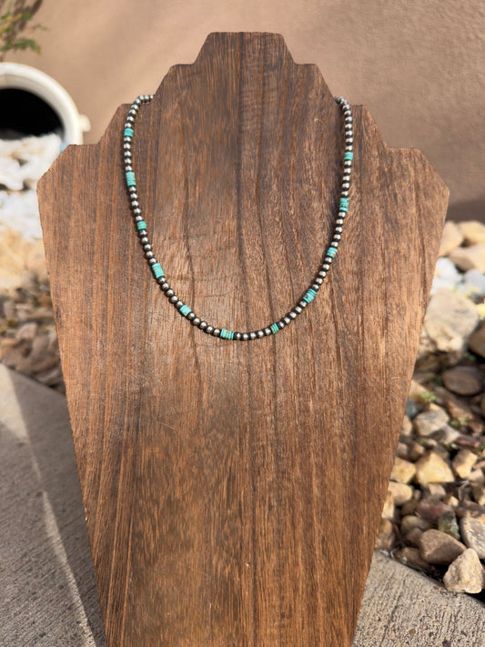 Pearls & Turquoise 16" 4mm