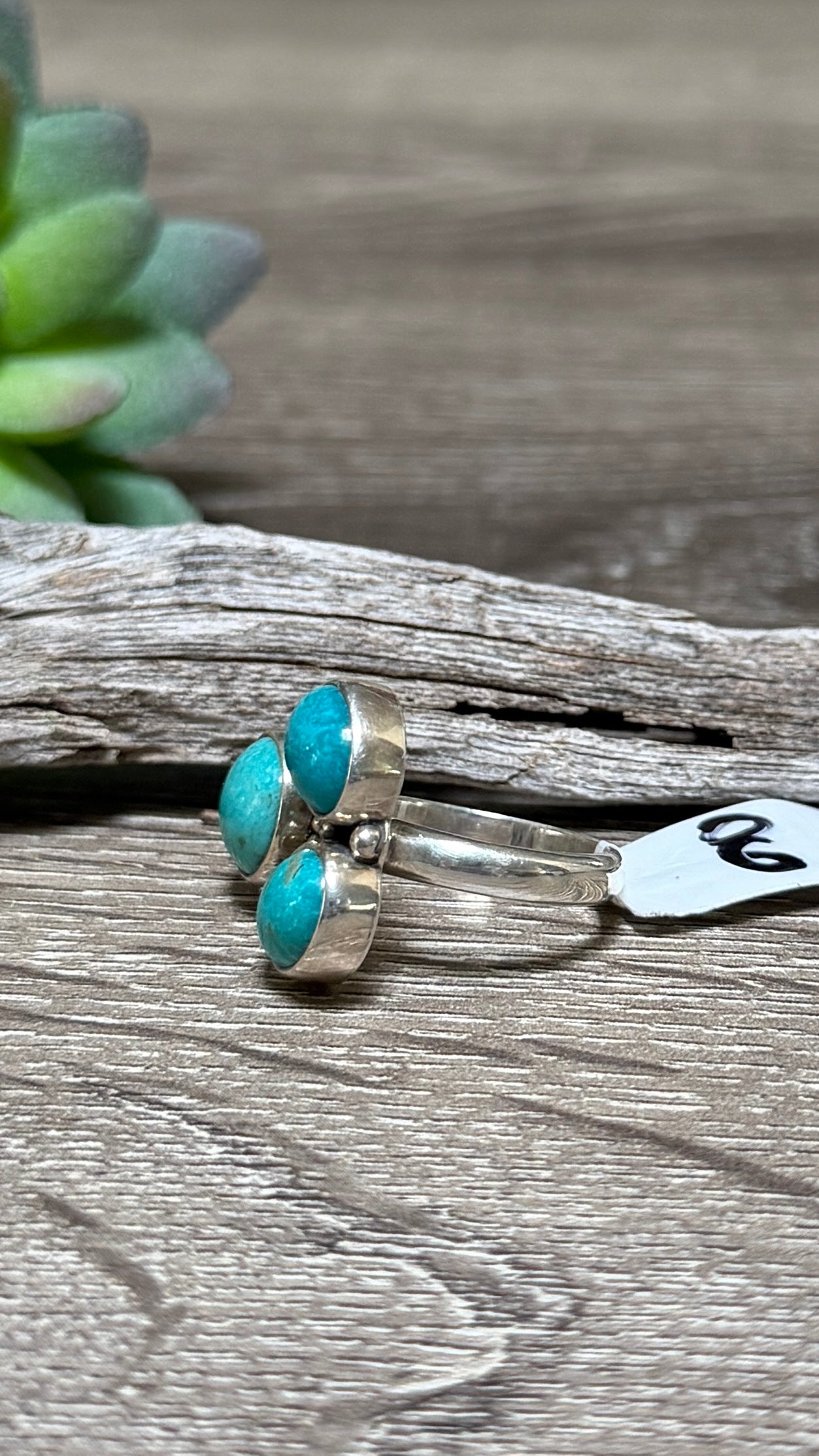 Milti Stone Turquoise Ring, Size 8