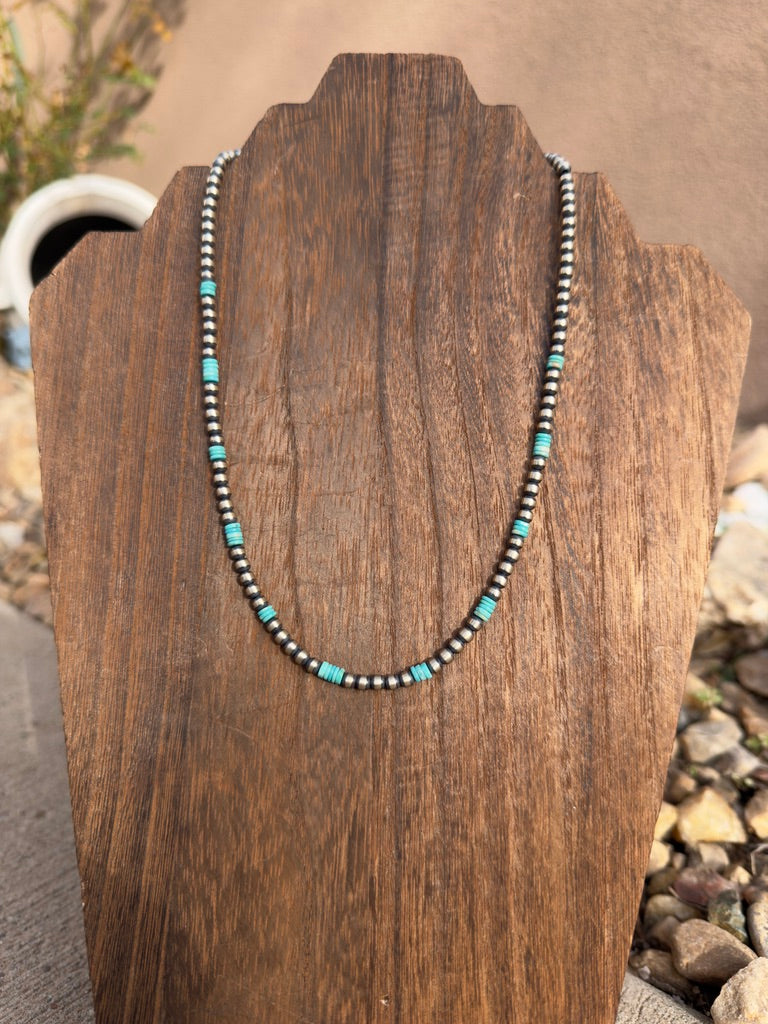 Pearls & Turquoise 18" 4mm