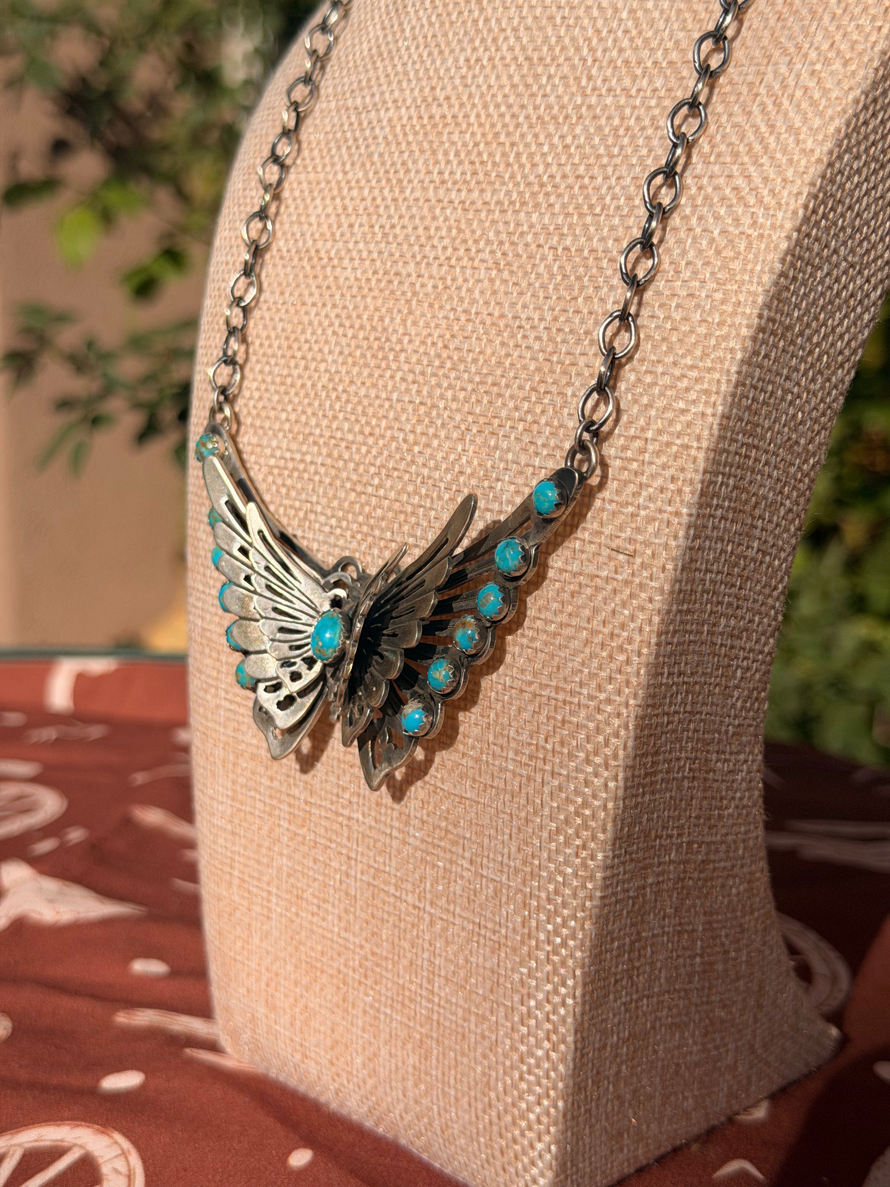 Russell Sam Kingman Butterfly Necklace
