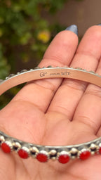 Gaynell Parker Red coral bangle