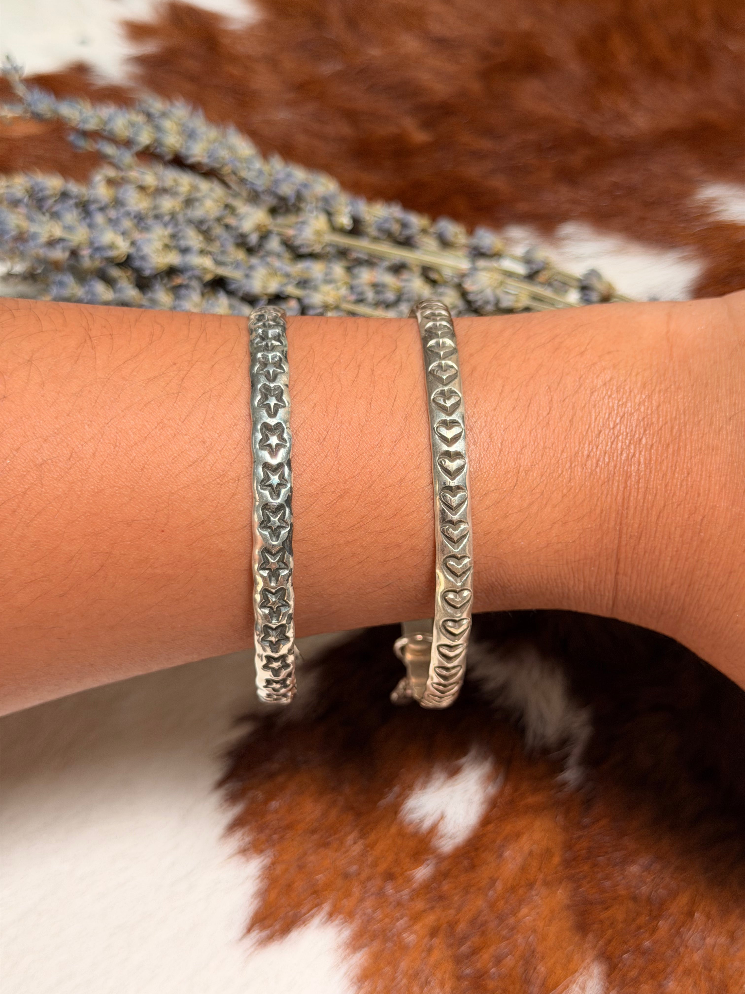 Adrian Reeves Heart & Star Bangle with Charm