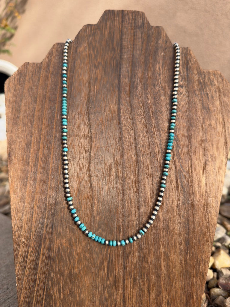 Pearls & Turquoise 20" 4mm