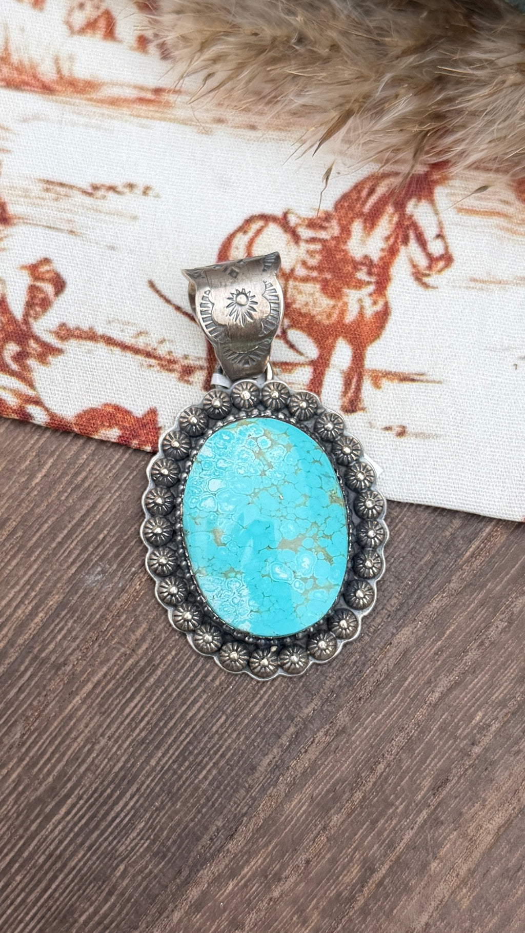 Turquoise Concho Pendant