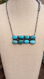 "A.D" 8 Stone Bar Necklace