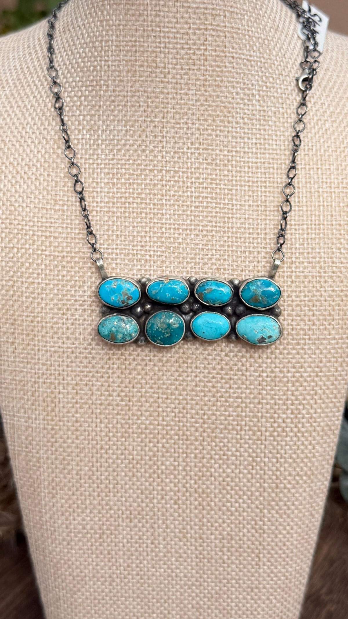 "A.D" 8 Stone Bar Necklace