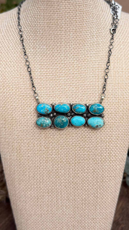 "A.D" 8 Stone Bar Necklace