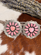 Kee J Pink Conch Heart Cluster Adjustable Ring