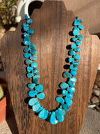 Turquoise flared necklace 20"