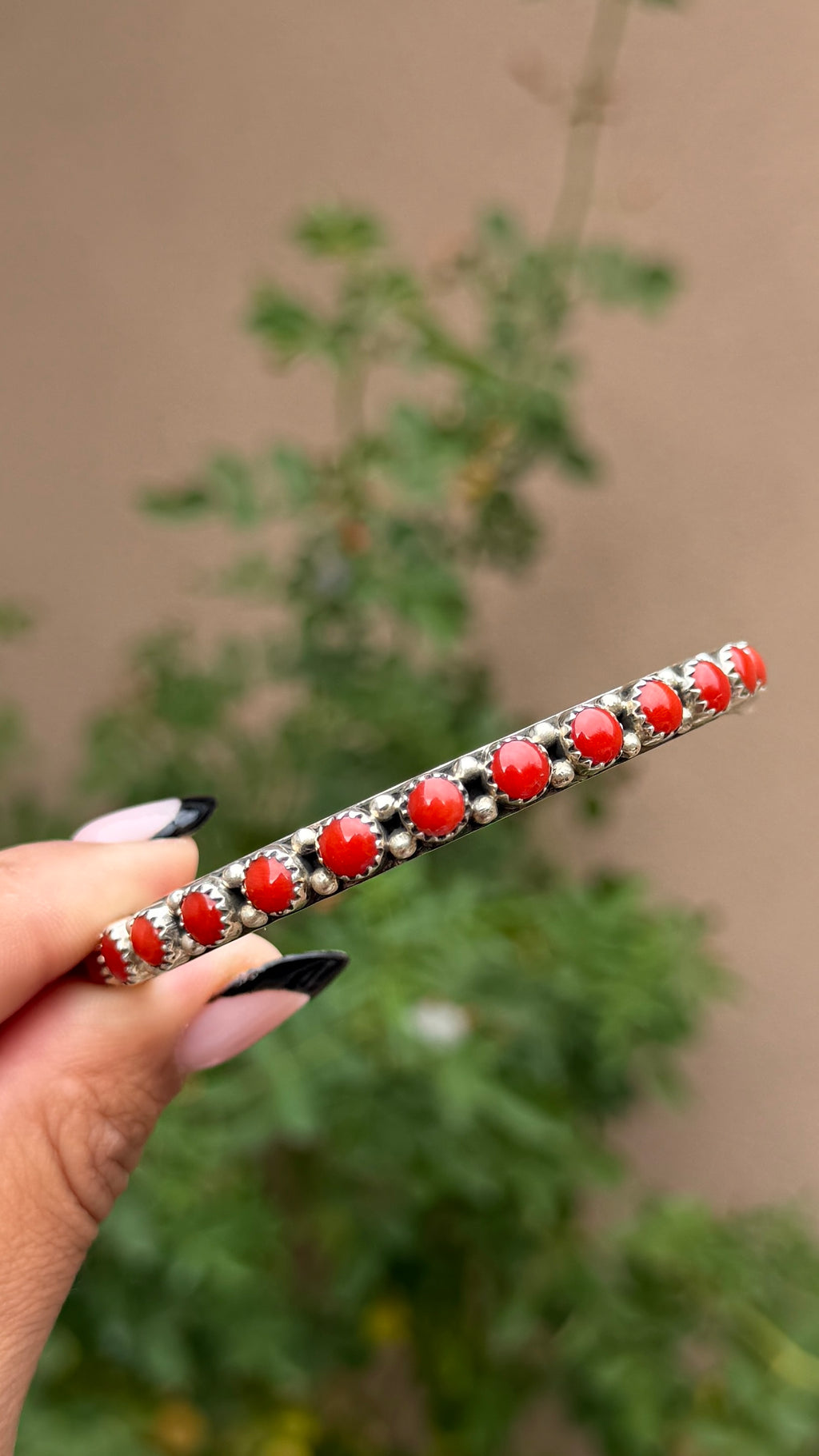 Gaynell Parker Red coral bangle