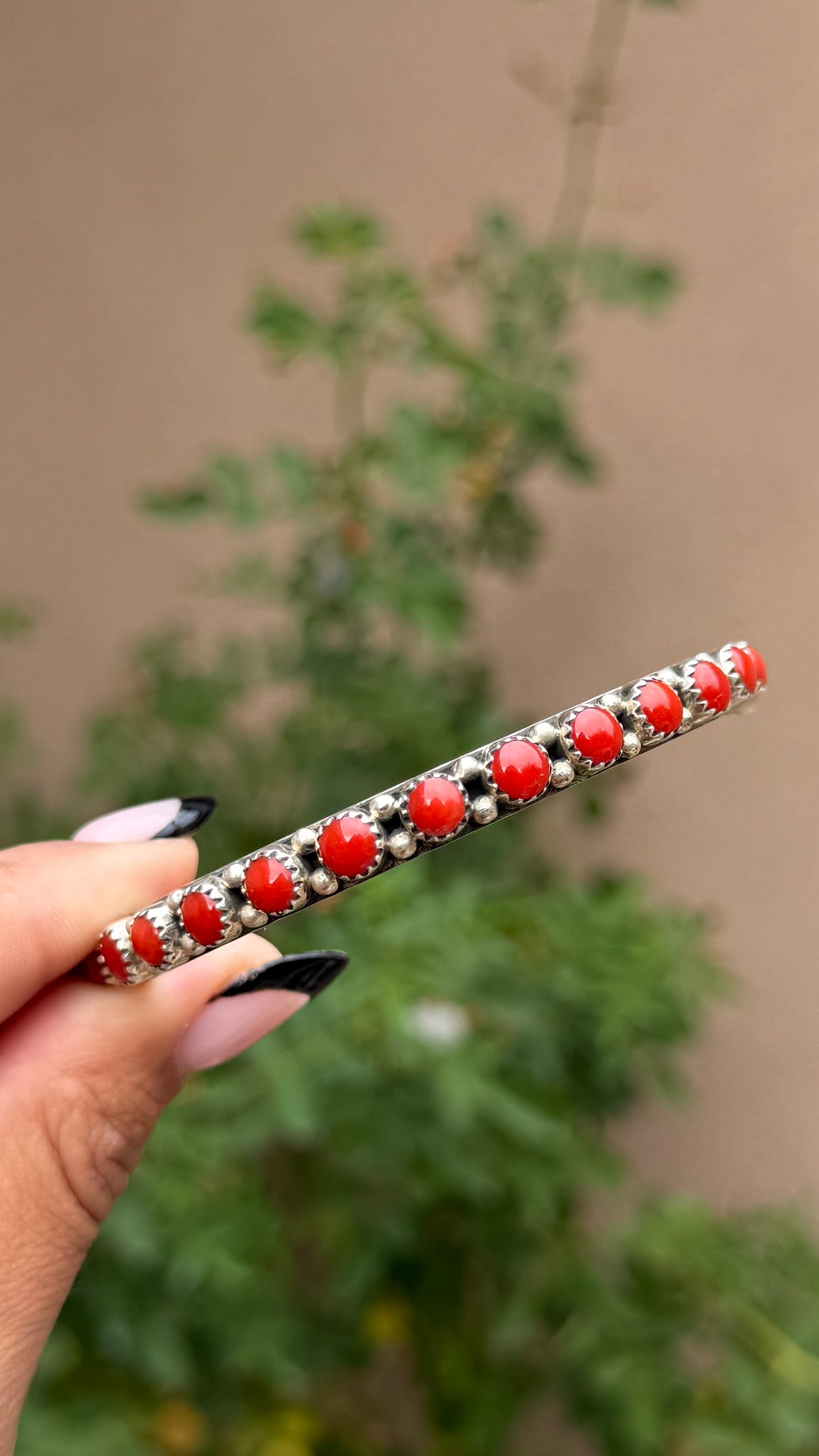 Gaynell Parker Red coral bangle