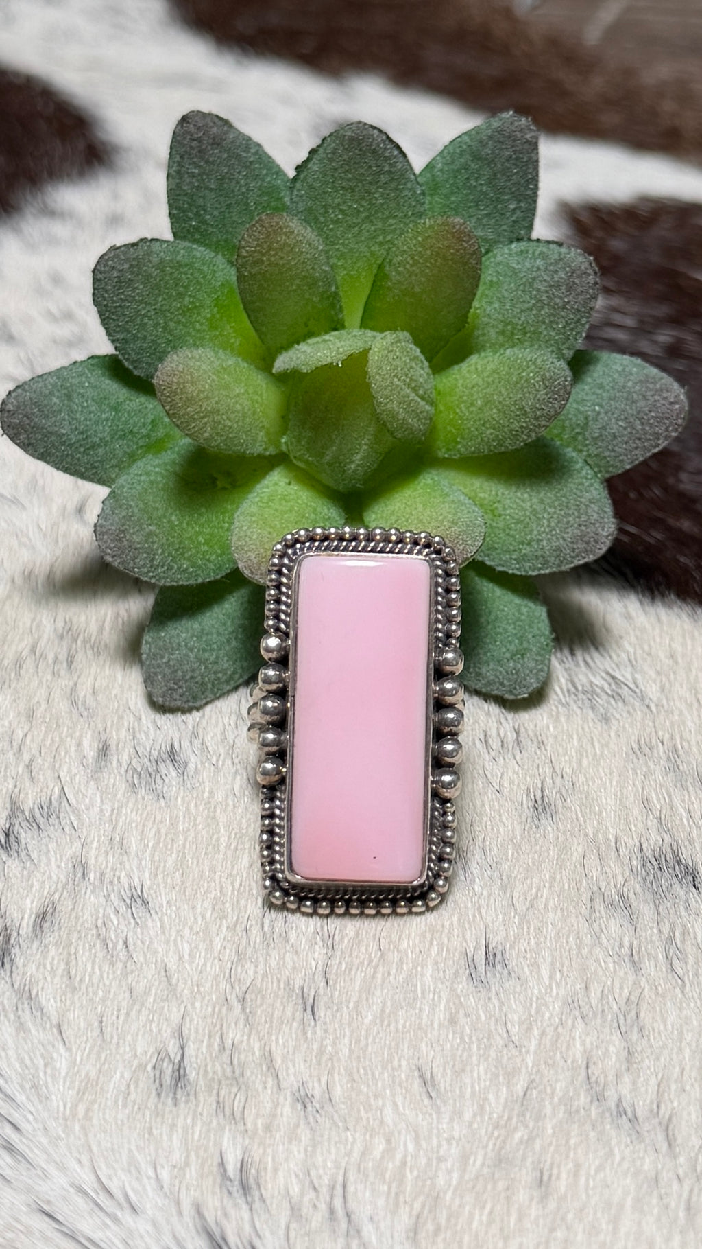 Pink Conch Ring, Size 7