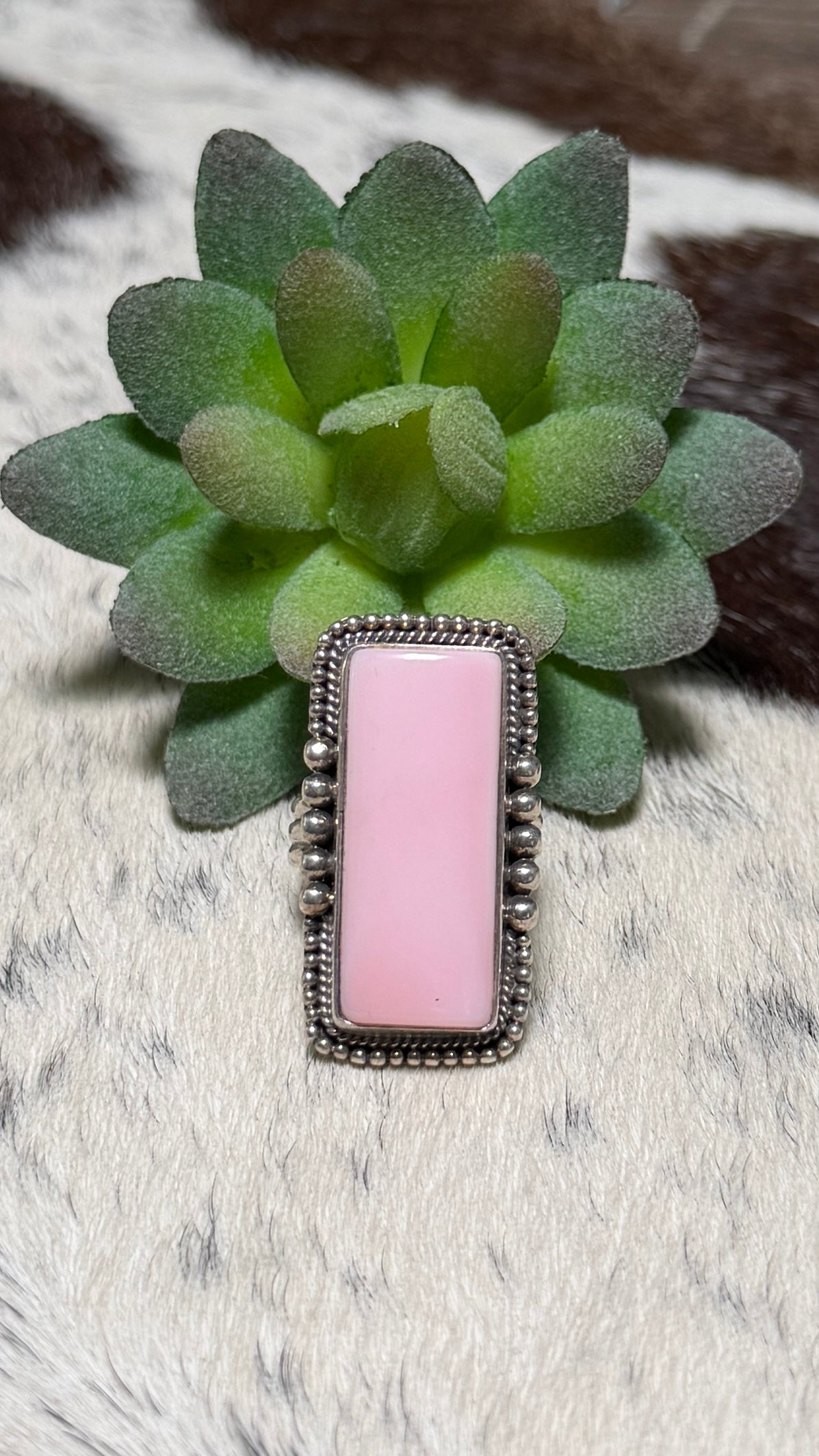 Pink Conch Ring, Size 7