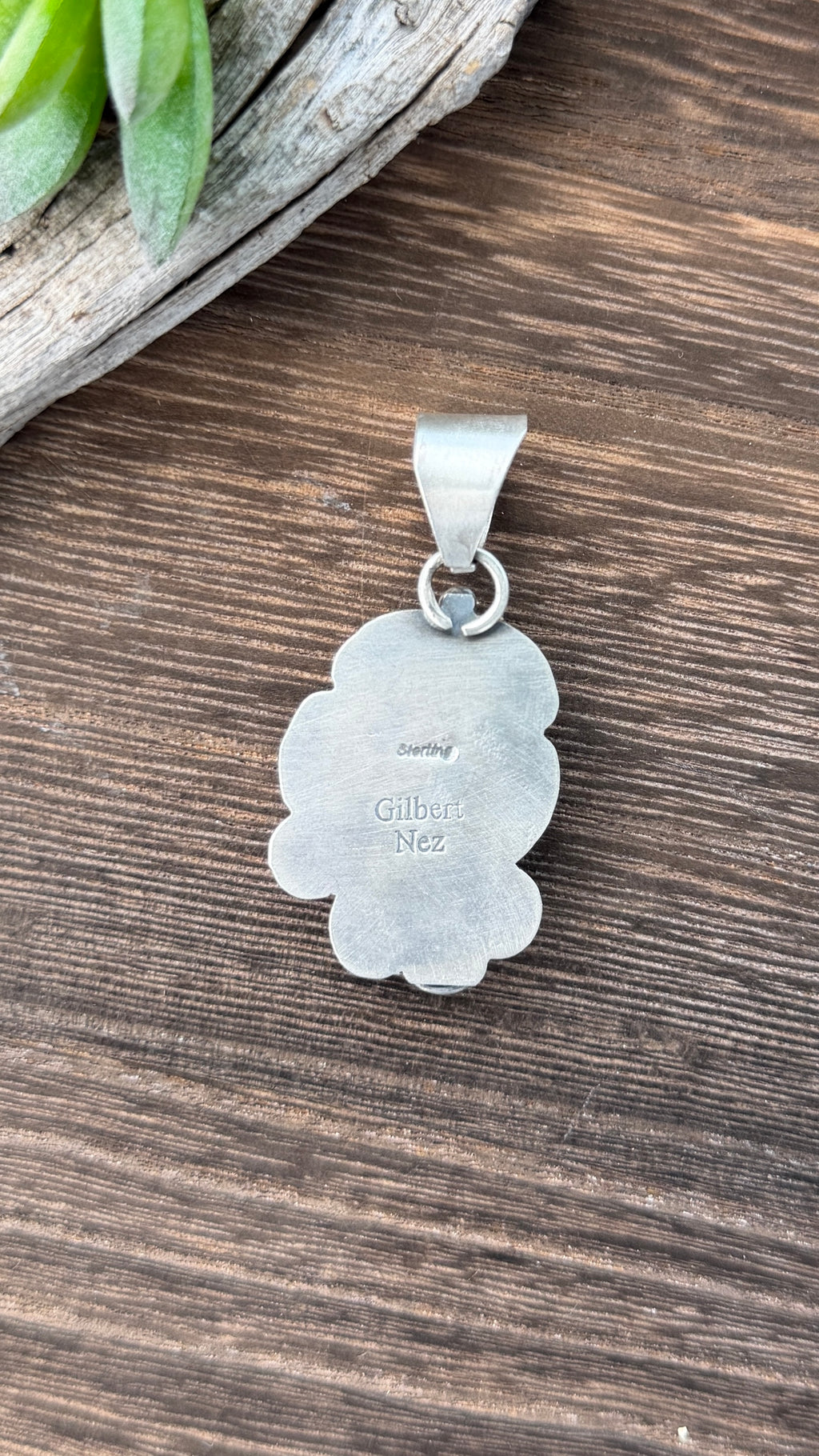 Gilbert Nez White Buffalo Pendant
