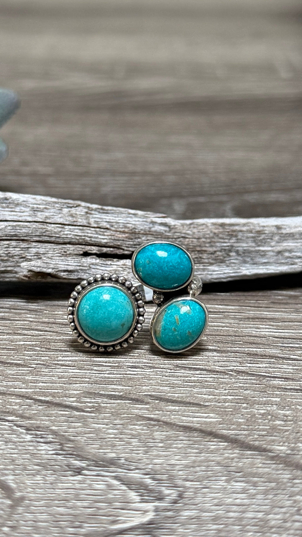 Milti Stone Turquoise Ring, Size 8