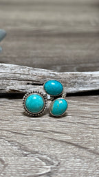 Milti Stone Turquoise Ring, Size 8