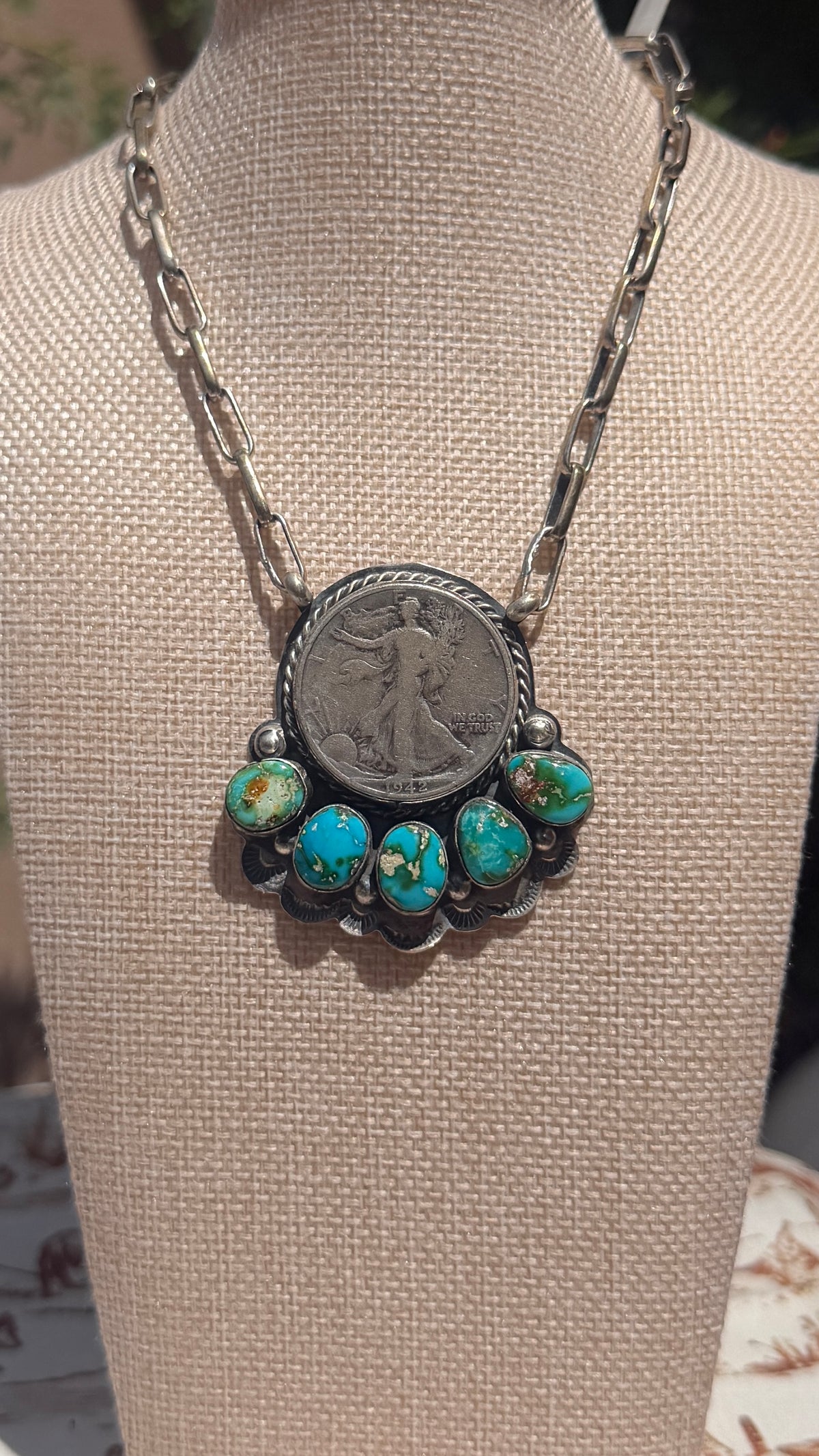 Boyd Joseph Ashley Liberty Coin & Sonoran necklace