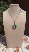 Native made Turquoise bit necklace