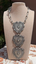 Alex Sanchez silver hearts lariat