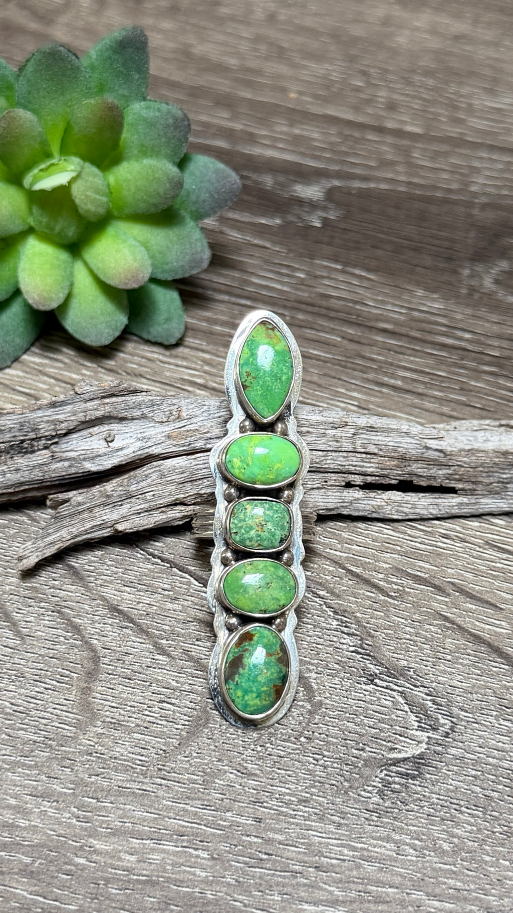 Pixie Turquoise Crawler Ring, Size 8